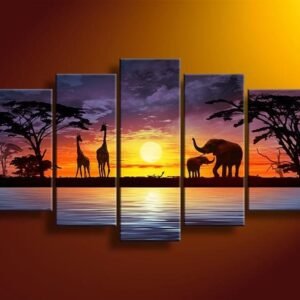 Safari Sunset Wall Art
